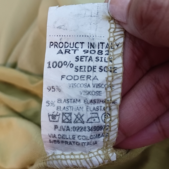 Sofia Made in Italy Artsy 100% Silk Boho Blouse - Picture 13 of 15